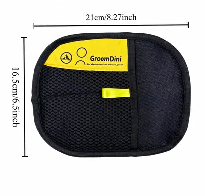 Multi-Surface Electrostatic Pet Hair Removal Glove & Reusable Fabric Brush