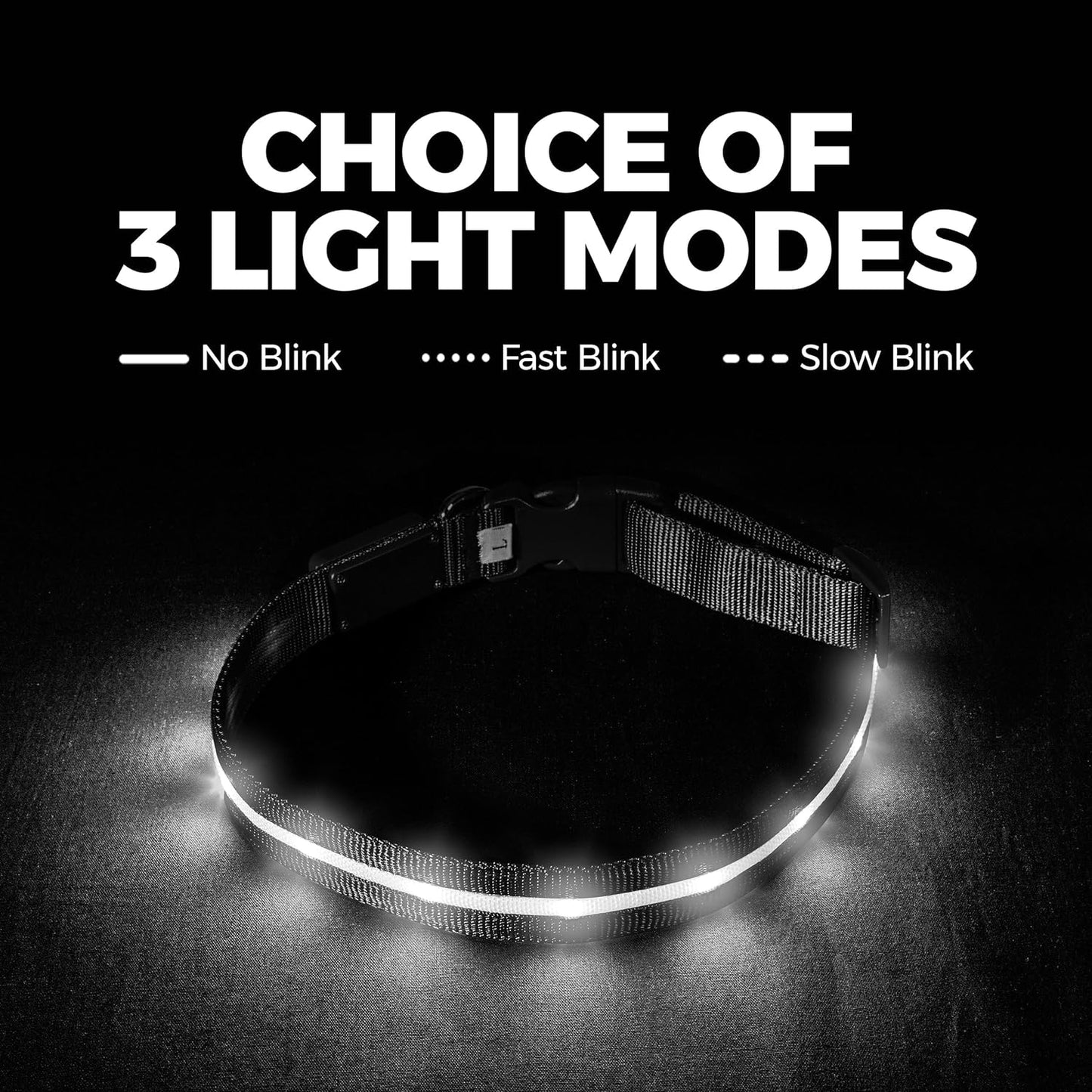 High-Visibility LED Safety Dog Collar – Waterproof & USB Rechargeable