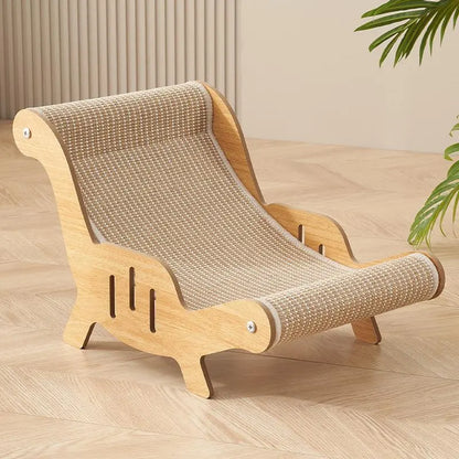 Sisal Fiber Cat Scratching Lounge Chair | 2-in-1 Pet Bed & Anti-Slip Play Station