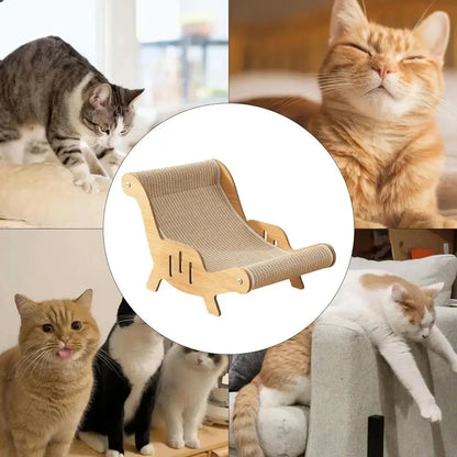 Sisal Fiber Cat Scratching Lounge Chair | 2-in-1 Pet Bed & Anti-Slip Play Station